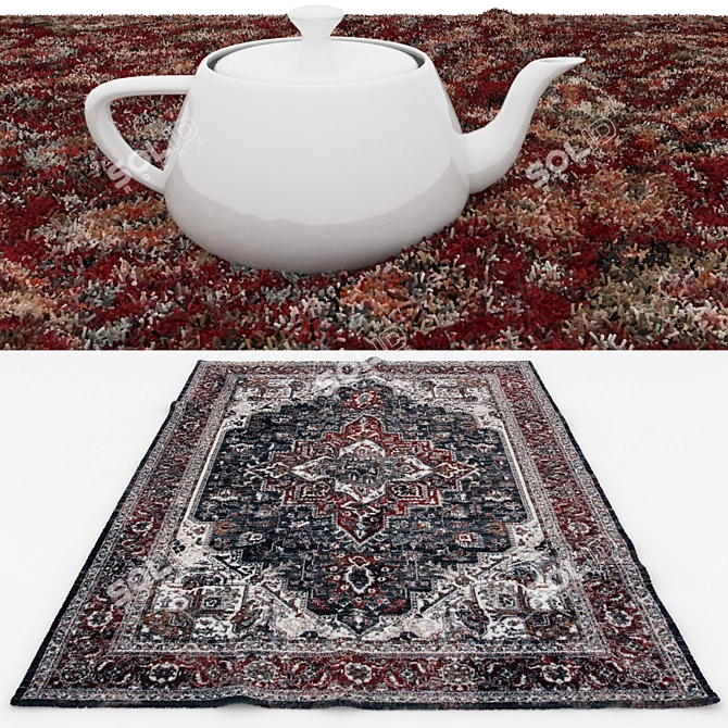 Versatile Rug Set with VRayFur 3D model image 3