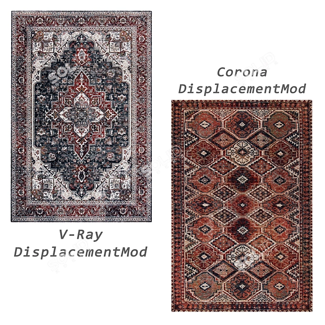 Versatile Rug Set with VRayFur 3D model image 4