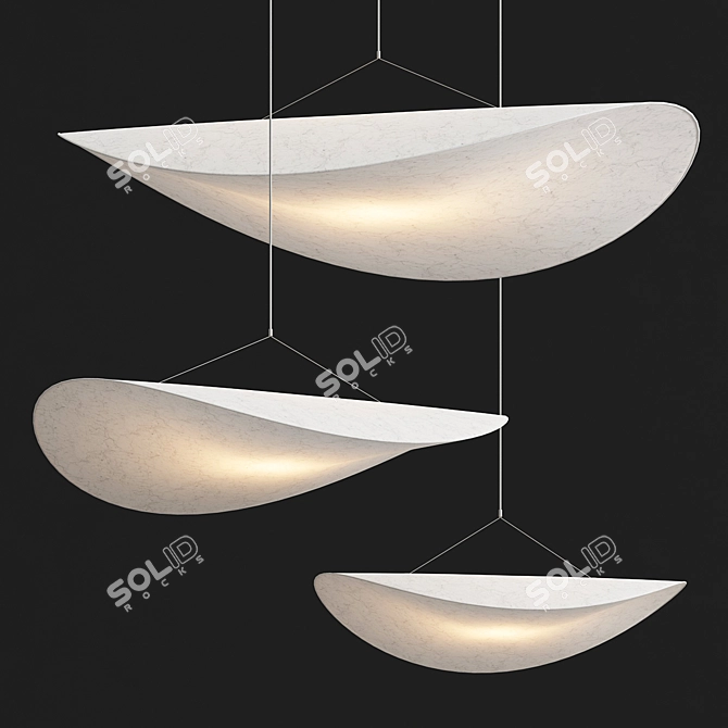 Tense Pendant Lamp: Contemporary Elegance for Your Space. 3D model image 1