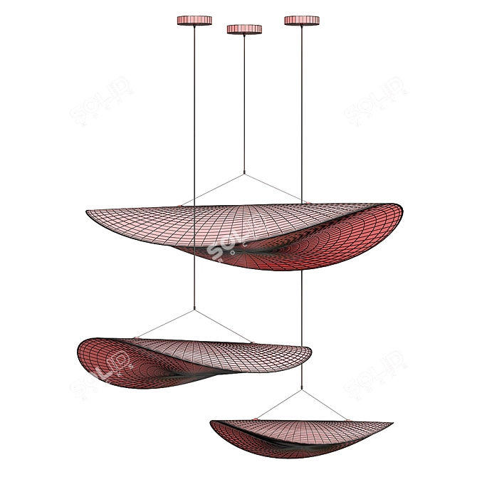 Tense Pendant Lamp: Contemporary Elegance for Your Space. 3D model image 4