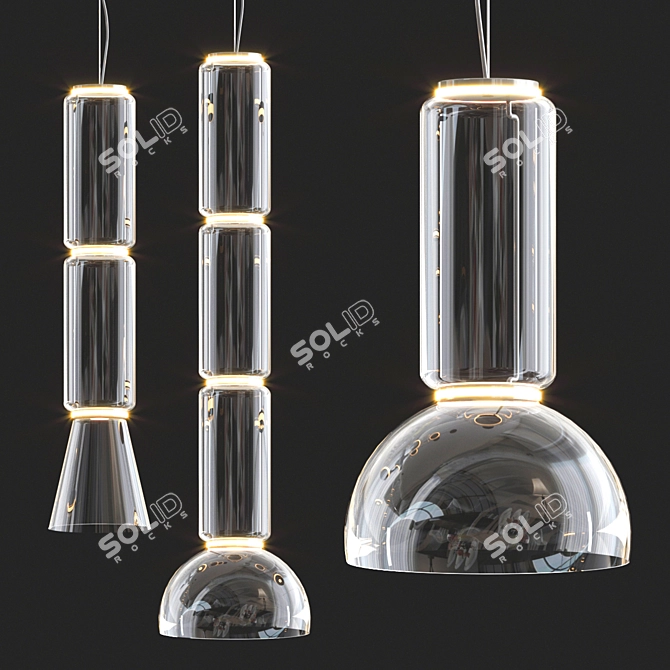 Sleek Illumination: Flos Noctambule Pendant 3D model image 2