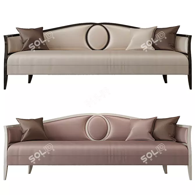 Luxurious Féraud Velvet Sofa 3D model image 2