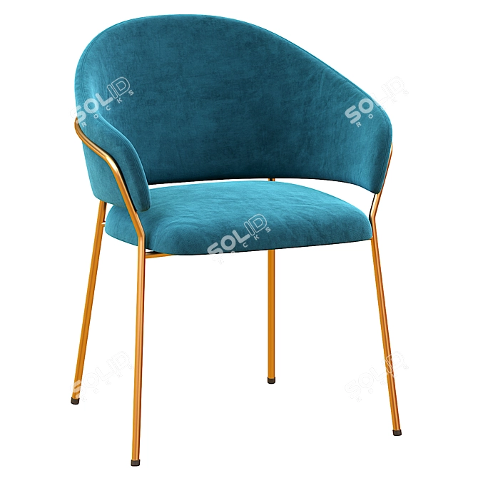 Sleek & Stylish Jazz Armchair 3D model image 2