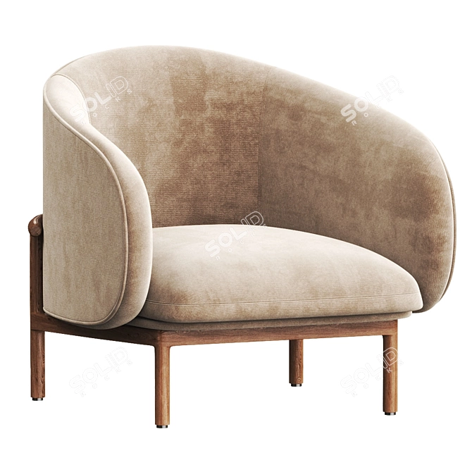 MELA Artisan Armchair: Stylish, Handcrafted Luxury 3D model image 1