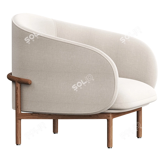 MELA Artisan Armchair: Stylish, Handcrafted Luxury 3D model image 2