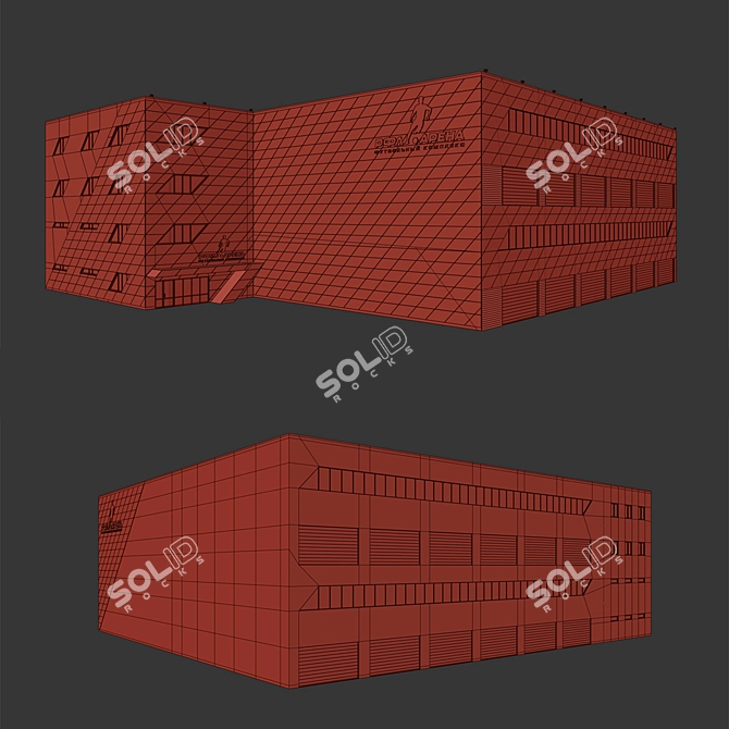 Modern Sports Academy 3D model image 3