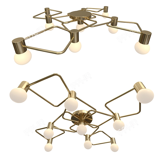 Modern ROM Pendant Light 3D model image 1