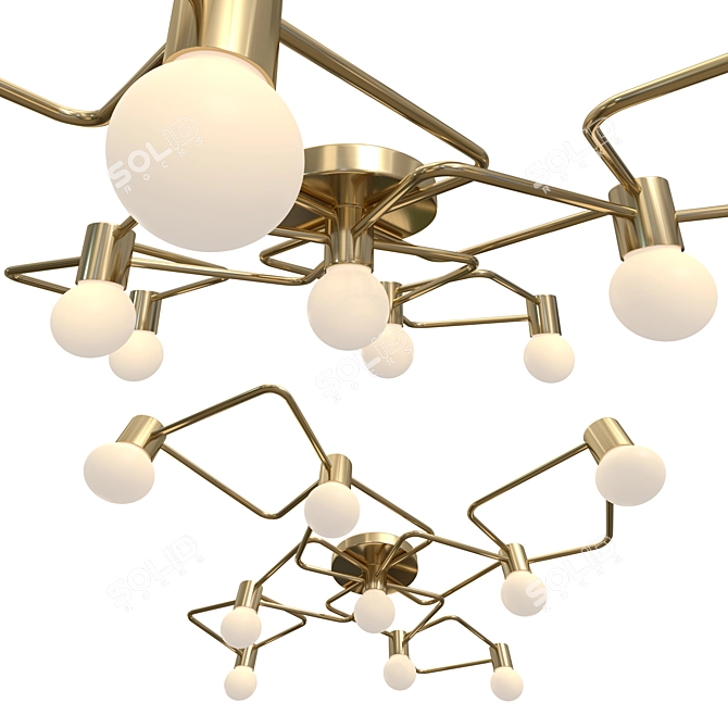 Modern ROM Pendant Light 3D model image 2