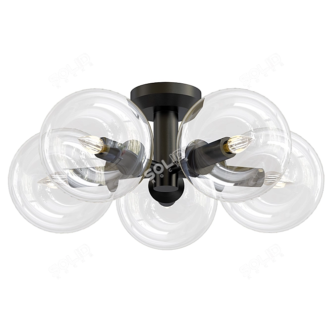 Elegant Rosello Ceiling Chandelier 3D model image 1
