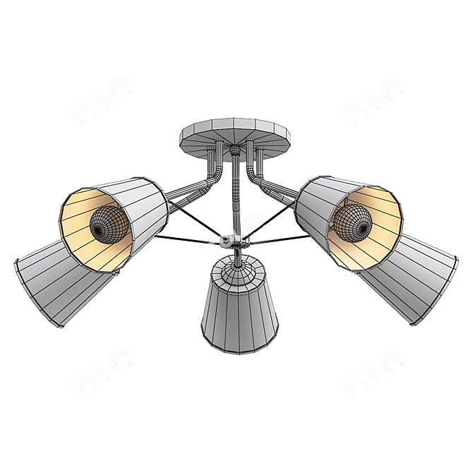 Elegant Toplight Persis Ceiling Lamp 3D model image 2