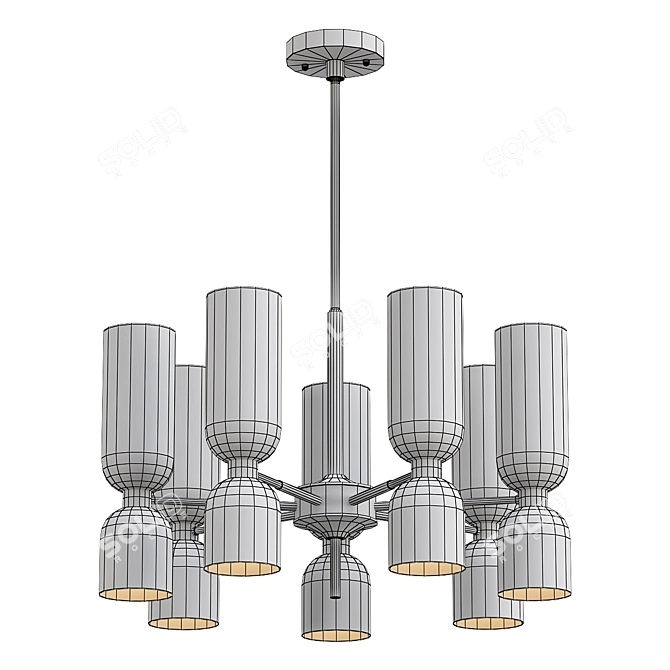 Enchanting Amusing Pendant Chandelier 3D model image 2