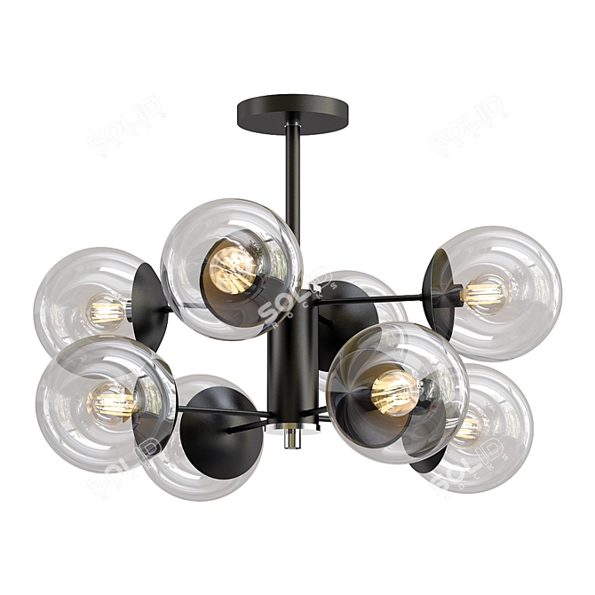  Modern Ceiling Chandelier Eymi 3D model image 1