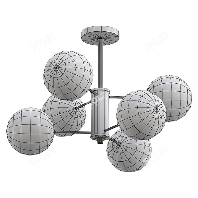 Seven Fires Aimee: Elegant Ceiling Chandelier 3D model image 2