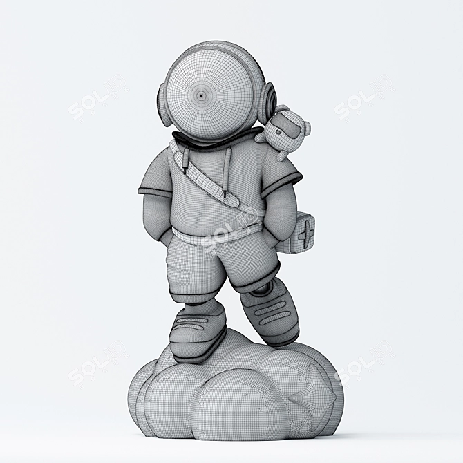 Cosmic Explorer: Astronaut Boy 3D model image 2