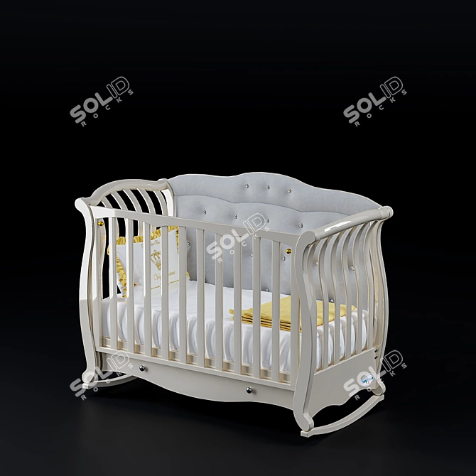 Andrea Vip Baby Bed: Stylish and Spacious 3D model image 2