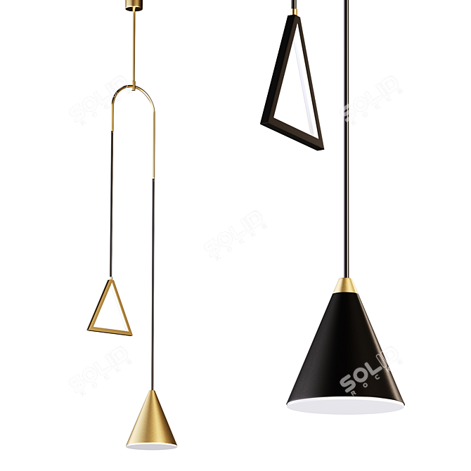 Modern LED Pendant Light - Fergus 3D model image 1