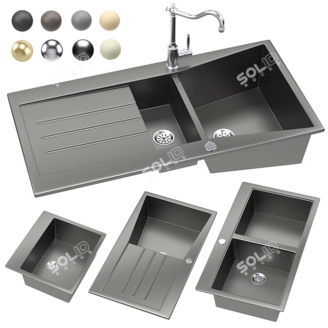Schock Sink: Elegant & Functional 3D model image 1