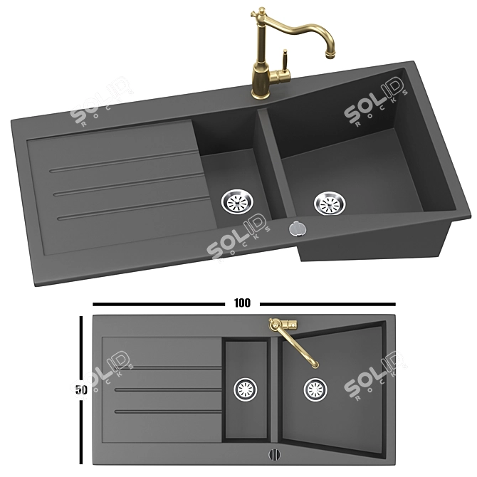 Schock Sink: Elegant & Functional 3D model image 2