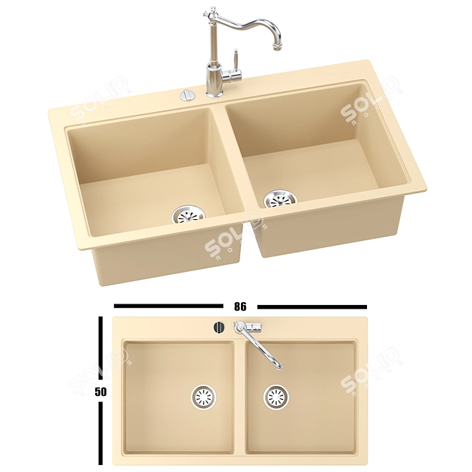 Schock Sink: Elegant & Functional 3D model image 5