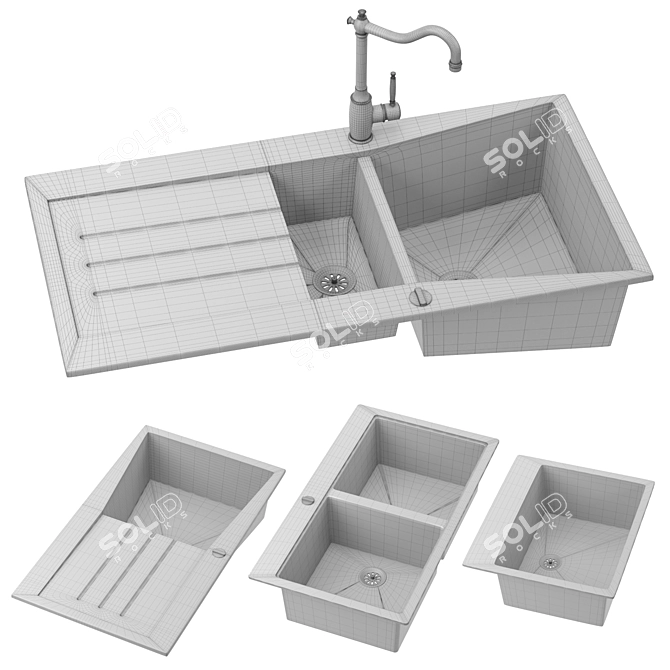 Schock Sink: Elegant & Functional 3D model image 7