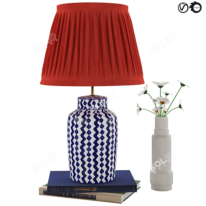 Elegant Gingembre Ceramic Table Lamp 3D model image 1