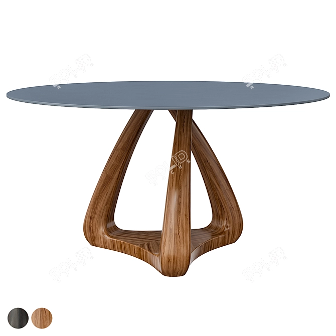 Modern Santos Dinner Table - Stylish and Functional 3D model image 1