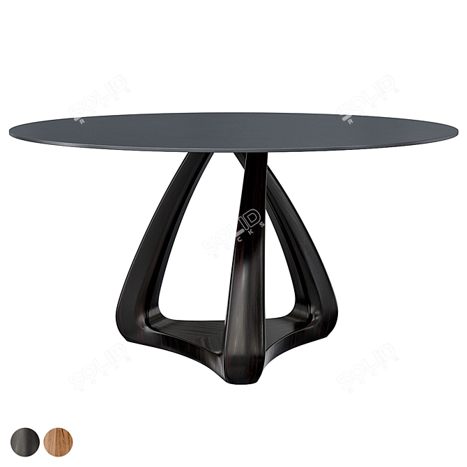 Modern Santos Dinner Table - Stylish and Functional 3D model image 2