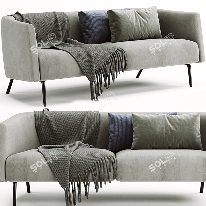 Kaiwa Contemporary Sofa - Modern Design, V-Ray Render (3Ds Max 2013) 3D model image 1