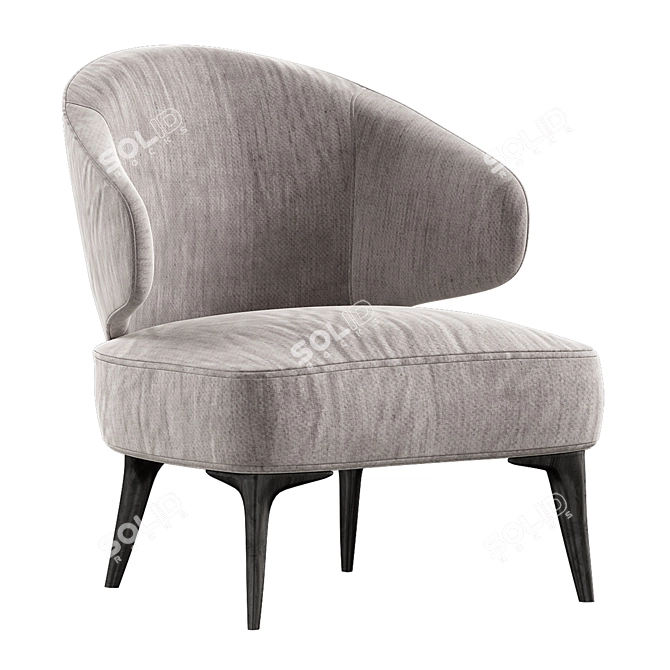 Comfortably Stylish Aston Armchair 3D model image 1