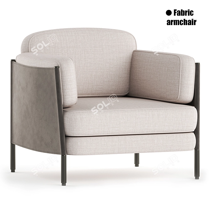 Elegant SHELLEY Armchair: Exceptional Design & Comfort 3D model image 1