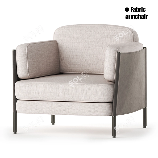 Elegant SHELLEY Armchair: Exceptional Design & Comfort 3D model image 2