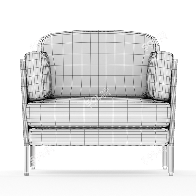 Elegant SHELLEY Armchair: Exceptional Design & Comfort 3D model image 5