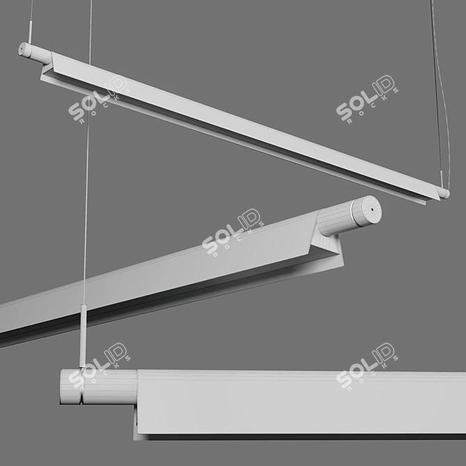 Compendium D81BW: Sleek Hanging Lamp 3D model image 5