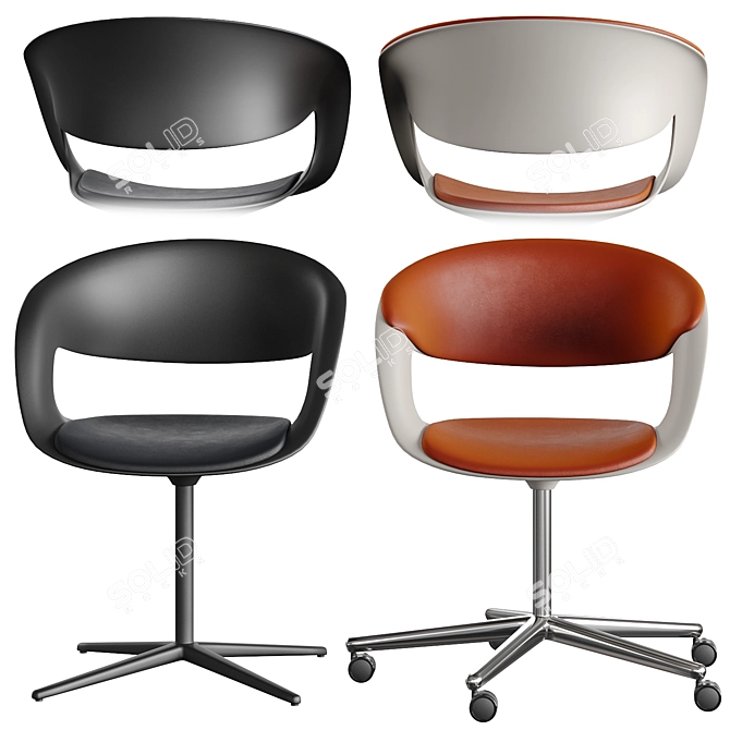 Elevated Comfort: The Lox Chair 3D model image 1