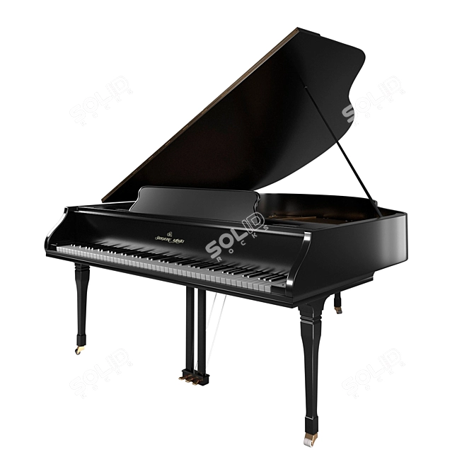 Elegant Classic Piano 3D model image 1