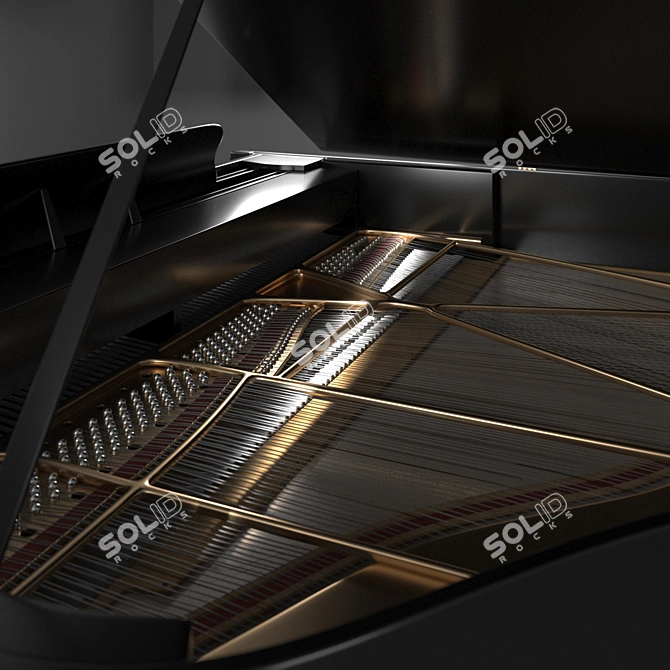 Elegant Classic Piano 3D model image 3