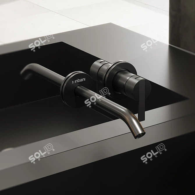 Elegant Bathroom Set with Inbani Faucet 3D model image 6