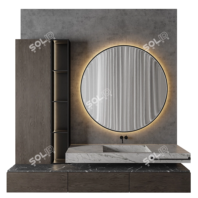 Luxury Bathroom 3D Model 3D model image 1