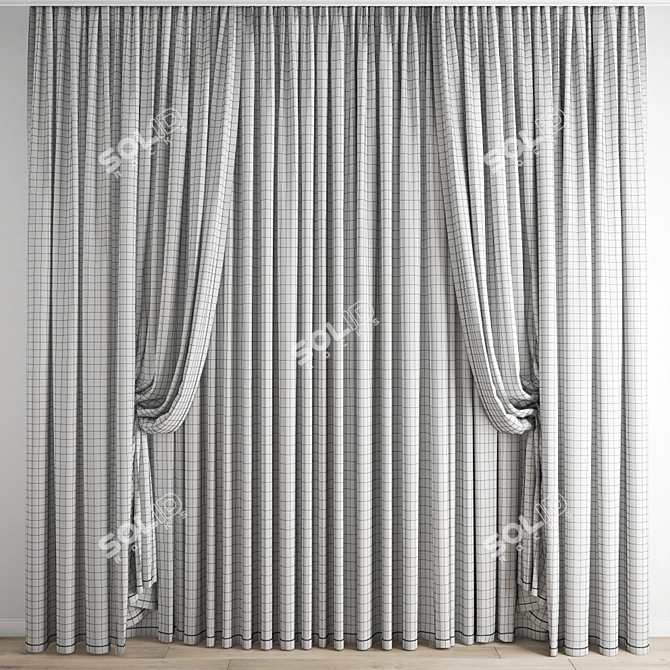 Polygonal Curtain Model 3D model image 3