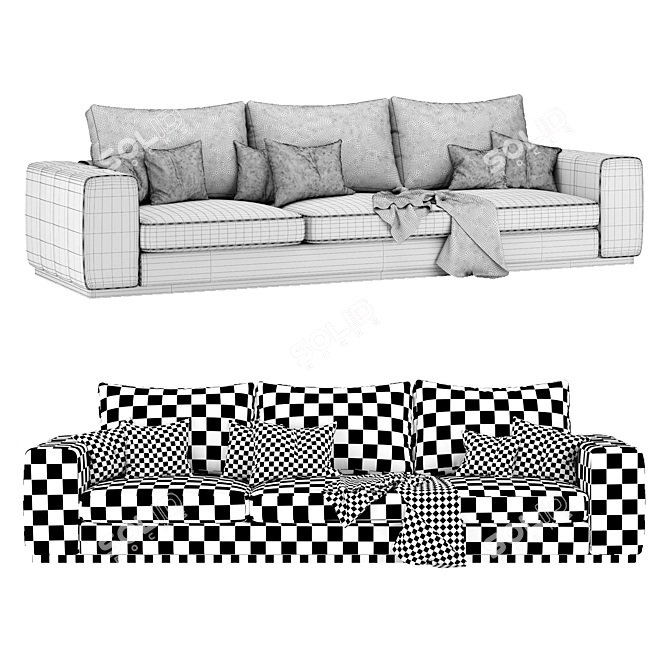 Modern Chic Charlie Sofa: An Elegant Addition to Any Space 3D model image 3