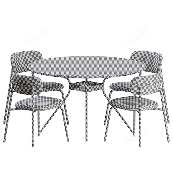 Artifort Aloa Dinning Set 3D model image 2