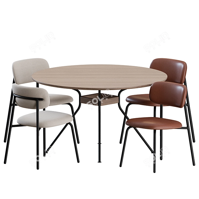 Artifort Aloa Dinning Set 3D model image 4