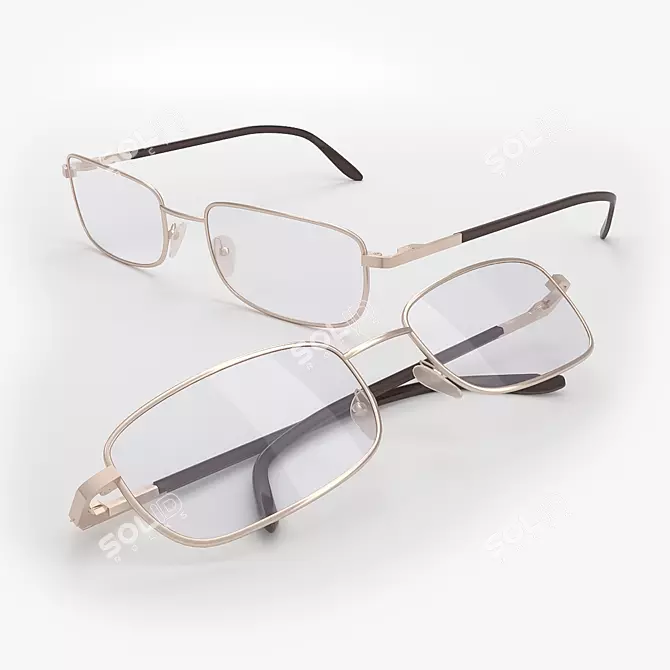 Sleek PC Glasses 3D model image 1