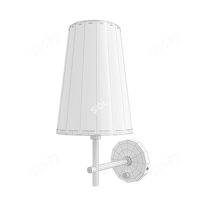 Sleek Noah Shaded Bath Sconce 3D model image 2