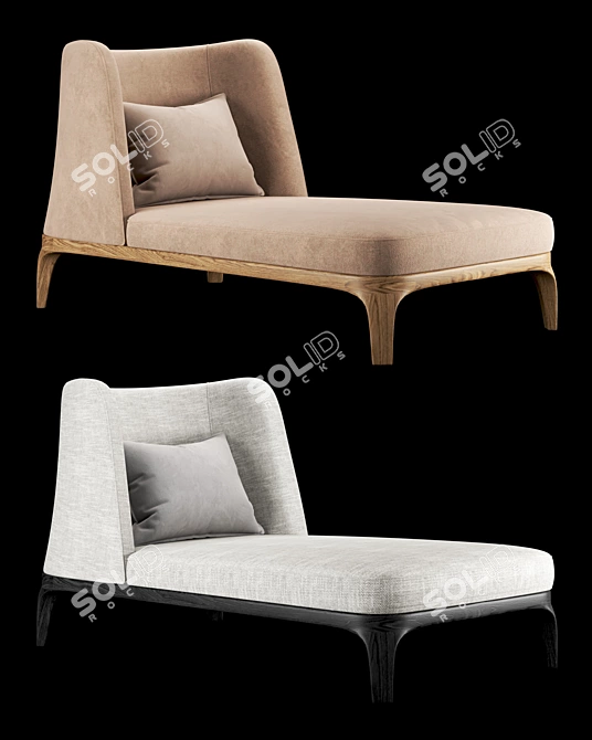 Luxurious Dragonfly Daybed: Unwind in Flexform Design 3D model image 1