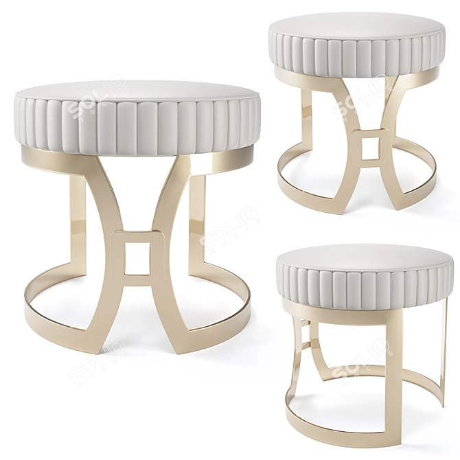 Montecarlo Stool: Elegant Comfort 3D model image 2