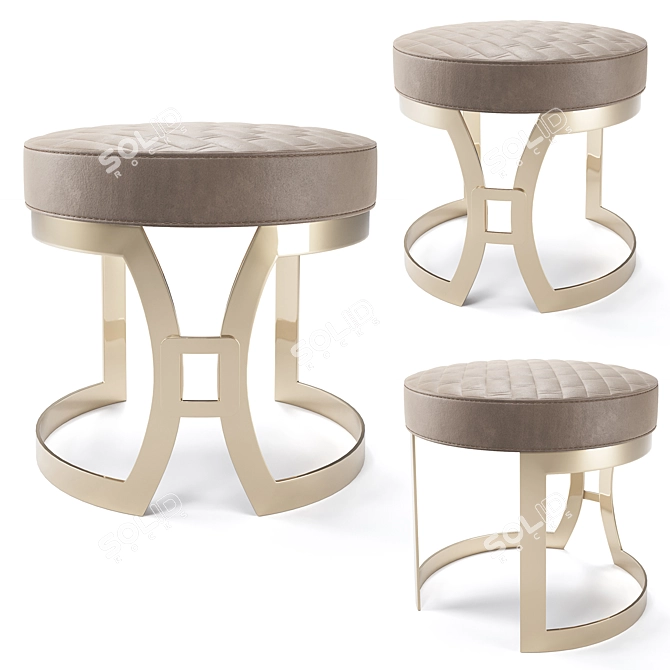 Montecarlo Stool: Elegant Comfort 3D model image 3