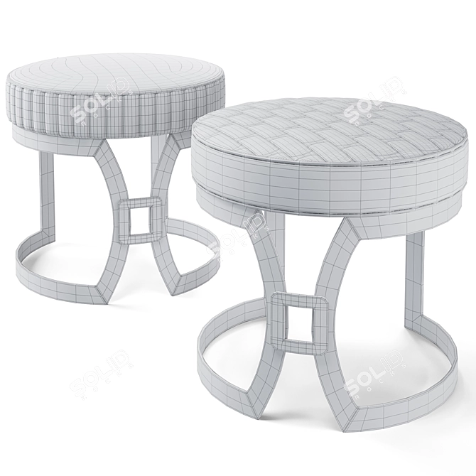 Montecarlo Stool: Elegant Comfort 3D model image 4