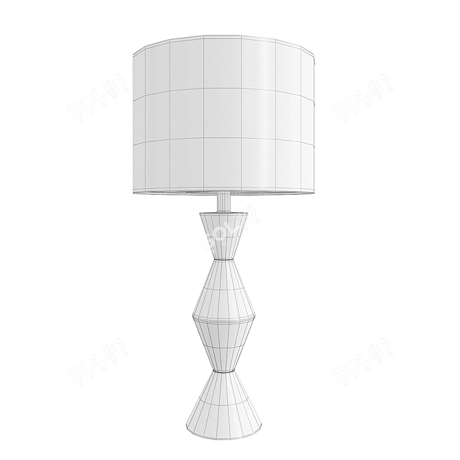 Sleek Brass Modern Table Lamp 3D model image 2