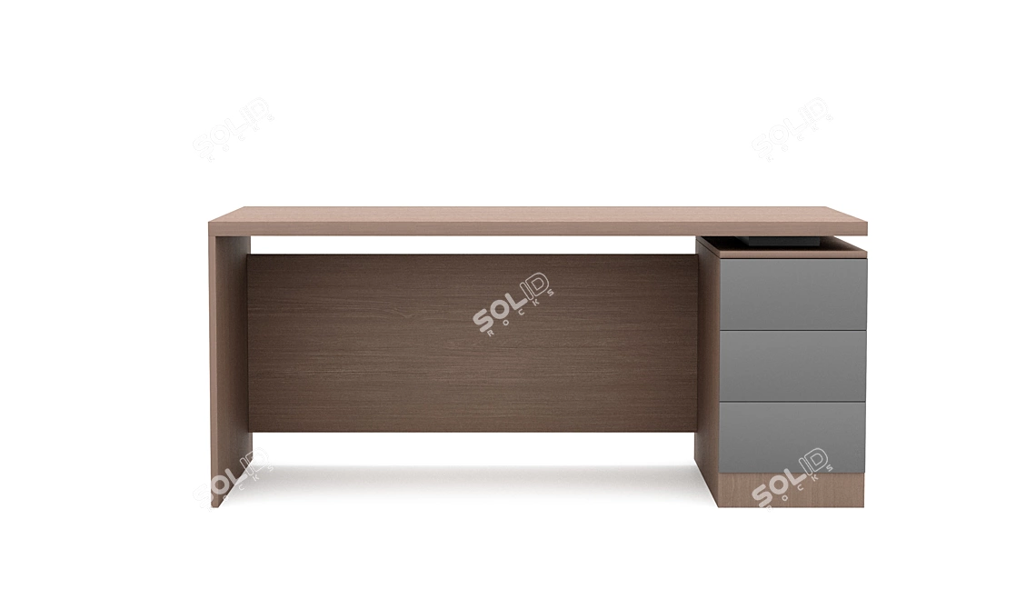 Spacious 900x1800 Office Table 3D model image 2